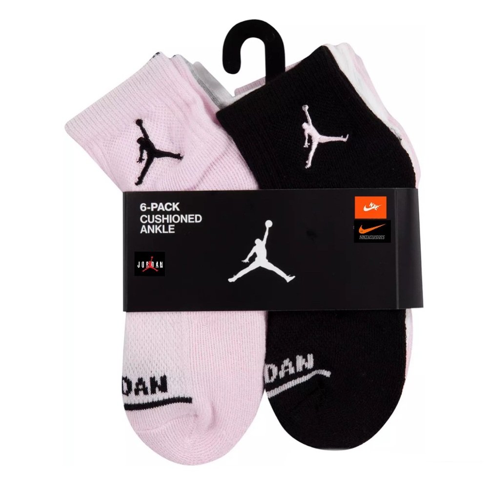Nike Air Jordan basketball Cushioned Ankle Socks
6-Pack